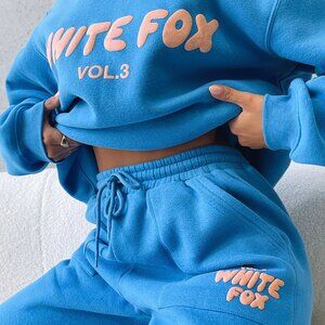 White Fox Offstage Sweater Azure Size S